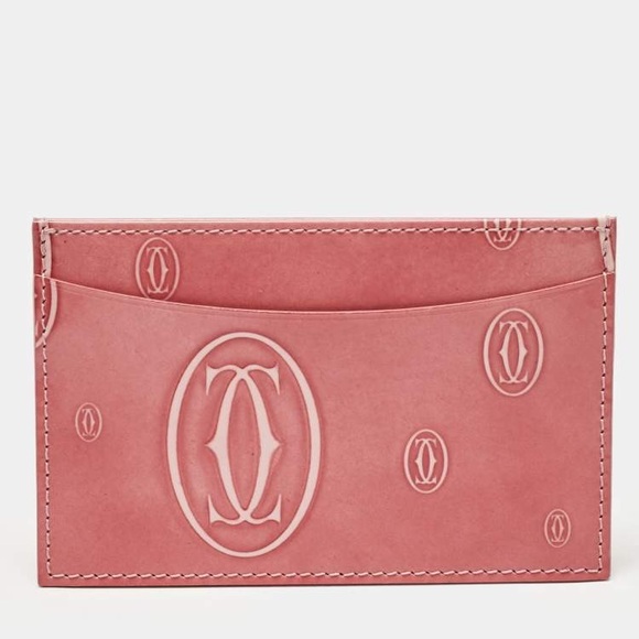Cartier Pink Leather Happy Birthday Card Holder- NEW with Box and Dust Bag! - Picture 2 of 8